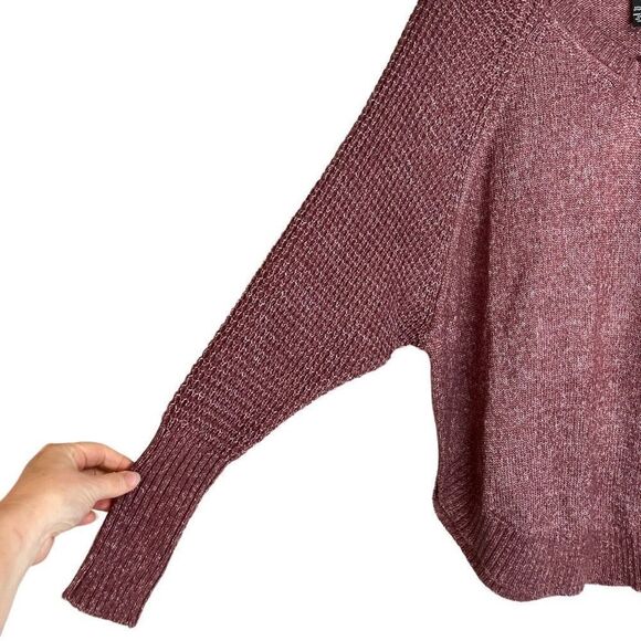 Rue21 Women's Pullover V-Neck Long Raglan Batwing Sleeve Sweater Size S - Picture 3 of 7